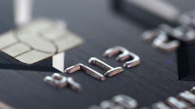 Banking image with detail of a credit card