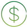 dollar sign icon green